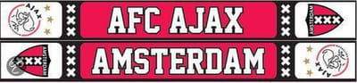 Sjaal zwart-rood met Ajax in wit