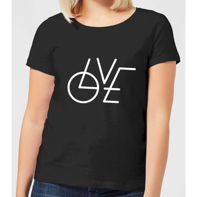 LOVE Modern Dames T-shirt - Zwart - 3XL
