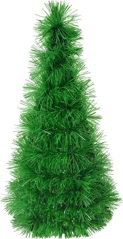 Clayre & Eef Kerstdecoratie Kerstboom Ø 12x27 cm Groen Kunststof