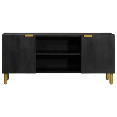 vidaXL - tv-meubel - 105x33x46 - cm - bewerkt - hout - zwart