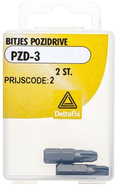 Deltafix - Bitjes pozidrive pzd-3 2 st.
