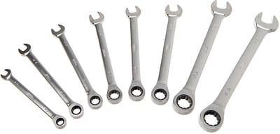 AOK 8-delige professionele ring-, ratel- en steeksleutelset