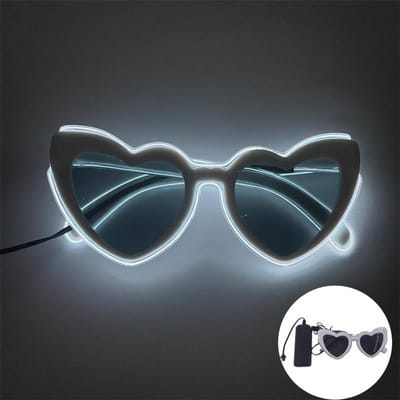 Hartvormige Bril Leuke Bruiloft Bril Led Bril Gloeiend Voor Cadeau Feest Bruidsdouche other gray