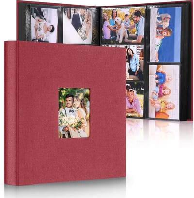 Extra Groot Insteekalbum Zwart voor 600 Foto's (10x15 cm) - Linnen Kaft - Personaliseerbaar Fotoboek