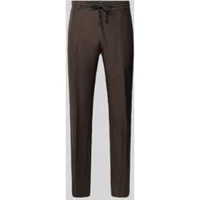 slim fit linnenbroek met tunnelkoord model 'Sake'
