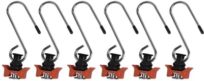 Dailygoody - Accessoireshaken voor Vliegtuigrails - Stevige Bevestigingshaken - Ondersteunt tot 50 kg - Ideaal voor Vracht - Enkelvoudige Bevestiging