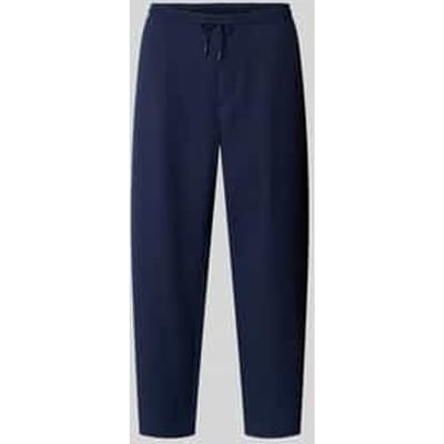 Broek met elastische tailleband in plissélook