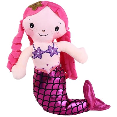 Mini Slaapknuffel Knuffels Pop Kussen Prinses Lappenpop Cartoon Dier Zeemeermin Pluche Speelgoed Gevulde Speeltjes rood