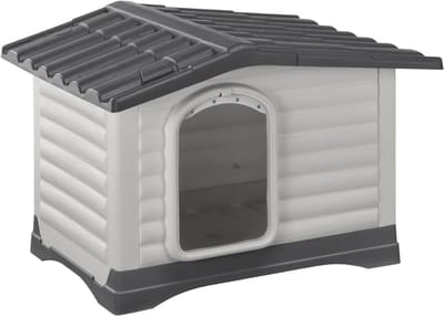 SCH® Hondenhok Buiten - Hondenhok - Grijs en Zwart - 59cm x 73cm x 53cm