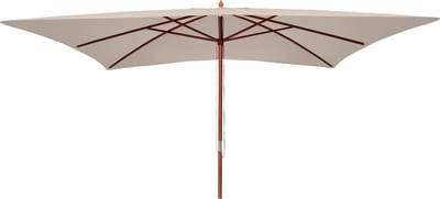 Parasol Florida, tuinparasol marktparasol, 3x4m polyester/hout 6kg ~ crème