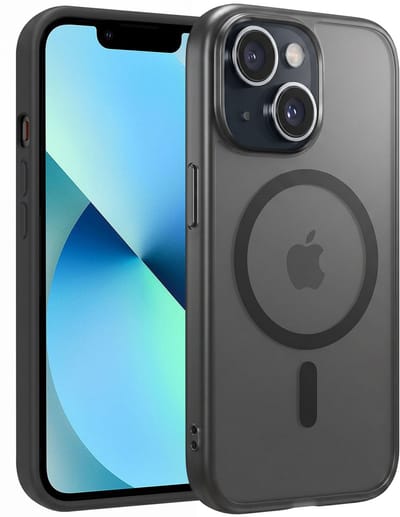 Hoesje - Geschikt voor Apple iPhone 14 - Magsafe Compatible - Sterk & Shockproof - Back Cover - Telefoon Hoes Shockproof - Shock Proof Case - Telefoonhoes - Zwart