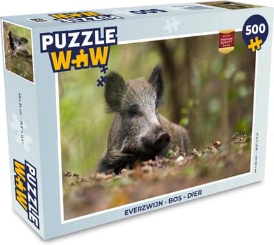 Puzzel Everzwijn - Bos - Dier - Legpuzzel - Puzzel 500 stukjes