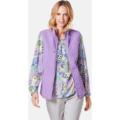Licht, doorgestikt vest met opstaande kraag - sering - Gr. 38 van Goldner Fashion