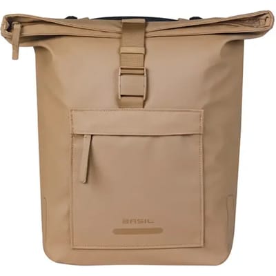 Basil Brooklyn - Dubbele fietstas - 41 Liter - Incl. MIK adapterplaat - Waterdicht - Reflectie details - Gerecycled materiaal - zand