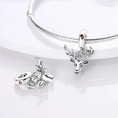 Elegante Prachtige Sika Hinde Hanger Kralen Componenten Plata r Authentieke Originele Kralen Componenten Compatibel Met Authentieke Originele Bedel Kralen white