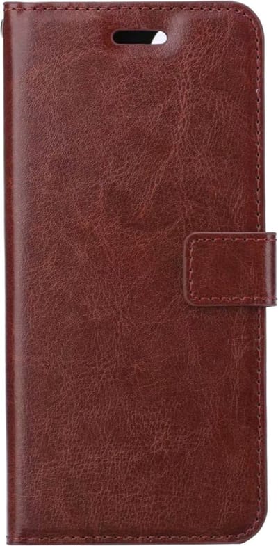 Hoes - Met Pasjeshouder - Geschikt voor Samsung Galaxy S24 - Luxe Bookcase Portemonee - Flip Case - Kunstleer Book Case - Flipcase - Book Cover - Walletcase - PortemonneeHoes - Bruin