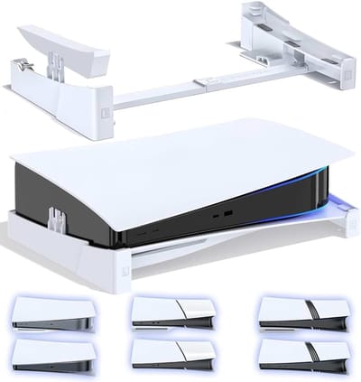 PS5 horizontale standaard, PS5-houder compatibel met Playstation 5-console, horizontale PS5-houder, PS5-basis, verbeterde PS5-bureaustandaard met bevestigingsschroeven, PS5-accessoires
