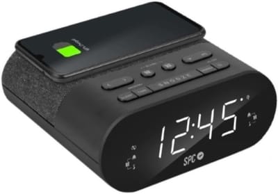 Radio Alarmklok - Wekker met Radio - Wakker Worden - Draadloos Laden - XL Display - Zwart