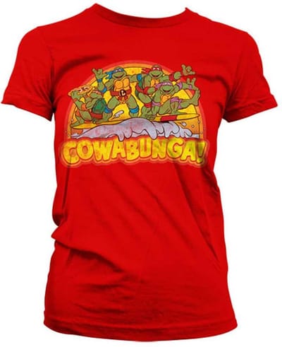 Teenage Mutant Ninja Turtles Dames Tshirt -S- Cowabunga Rood