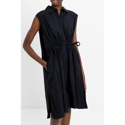 French Connection Poplin Tie Slvless Dress K Black Maat: 6 | Blousejurken Outlet | Dames | Zwart