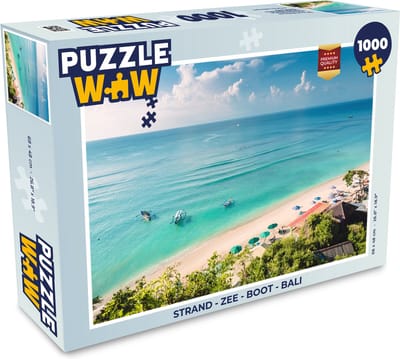Puzzel Strand - Zee - Boot - Bali - Legpuzzel - Puzzel 1000 stukjes volwassenen
