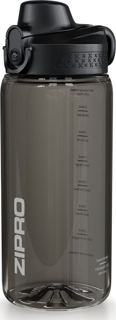 Zipro® Drinkfles 800ml - Waterfles met Fruit Filter - BPA vrij - Tritan - Water Bottle - Tijdmarkeringen - Wandelen Yoga Sport School Werk - 100% strak - Comfortabele drinktuit - Opening met één druk op de knop
