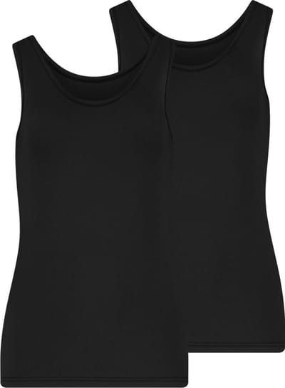 RJ Bodywear RJ dames Pure Color dames hemd (2-pack) - donkerblauw