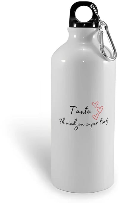 Hacebo® - tante ik vind jou super lief waterfles - Tante - de liefste tante - verjaardag - cadeautje voor tante - tante artikelen - kado - geschenk - water fles - 400ML