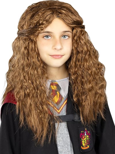 FUNIDELIA Hermelien Griffel Pruik - Harry Potter - Bruin