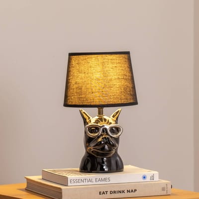 ONLI Biagio tafellamp, zwart, keramiek, 29 cm hoog, E14