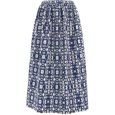 ESMARA Dames midi-rok (Blauw, XS (32/34))
