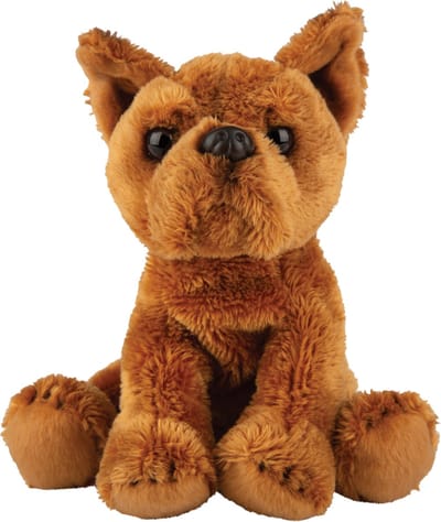 Suki Gifts pluche knuffel hond Staffordshire Terrier - 13 cm - bruin - Honden knuffels - Cadeau - Huisdieren