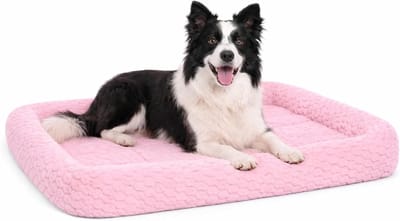 Hondenkussen – Hondenmand – Naya Rechthoekig Roze met rand 100,5x63,5cm – zacht – luxe – comfortabel