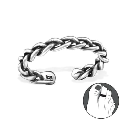 Montebello Teenring Aleka - 925 Zilver Geoxideerd - 2mm