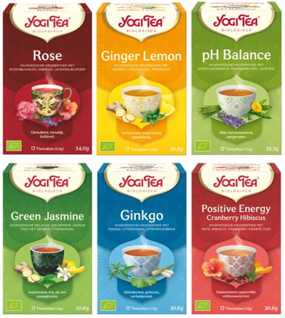 Yogi Tea - Ice Tea Time Pakket - 6 pakjes x17 theezakjes - Heerlijke thee gemaakt van biologische kruidenthee. Ook lekker voor Ice Tea