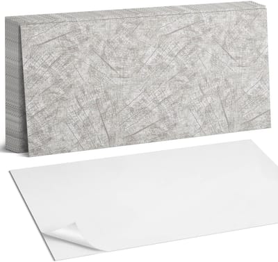 Coloray Plaktegels - Betonachtige textuur Zelfklevende Wandtegels - 40 cm x 20 cm - Grijs Plaktegels - 10 stuks - Rechthoek PVC Tegels - Plaktegels Badkamer - Vloertegels Zelfklevend - Vinyltegels Vloer Zelfklevend - Portugese Tegels