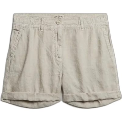 Superdry - Linnen Shorts Met Middelhoge Taille - Dames - Korte broeken