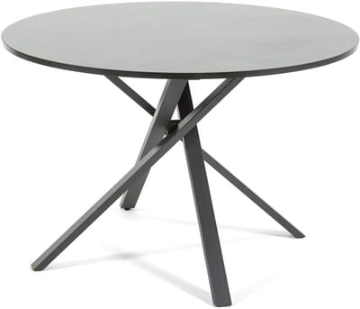 Ronde Eettafel - Keukentafel Diner tafel - Gezellig Tafelen - Gekruiste X-Poten - 110 cm diameter - Granietlook