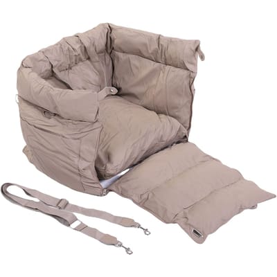 Hondenautostoel Afneembaar Alle Seizoenen Waterdicht Comfortabel Puppy Autodrager Bed voor Reizen