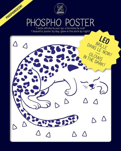 OMY - GLOW IN THE DARK POSTER - LEOPARD