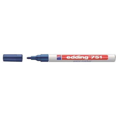 Paintmarker edding 751 op oliebasis 1-2mm blauw