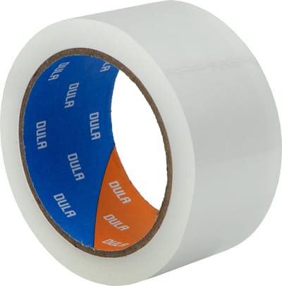Low noise verpakkingstape Transparant PP acryl - 1 rol Dozentape - 48mm x 66m - Plakband - DULA