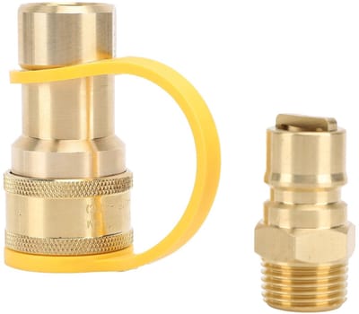 Dailygoods - Gas Quick Fittings 1/2 Inch - Premium Messing Adapter Kit voor Motorhomes en Trailers - 3 Stuks