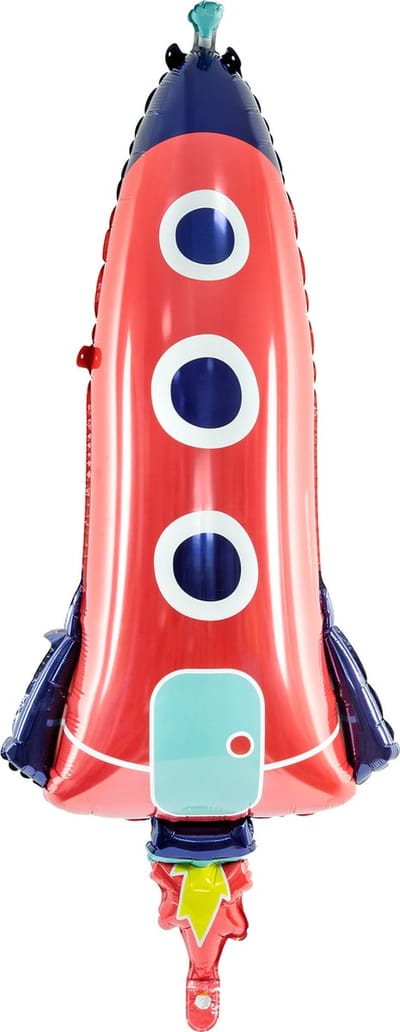 PARTYDECO - Raketfolieballon 44 x 115 cm