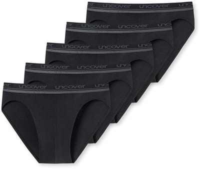 Uncover by Schiesser 5 PACK Rio Slip - UNCOVER Heren Onderbroek - zwart