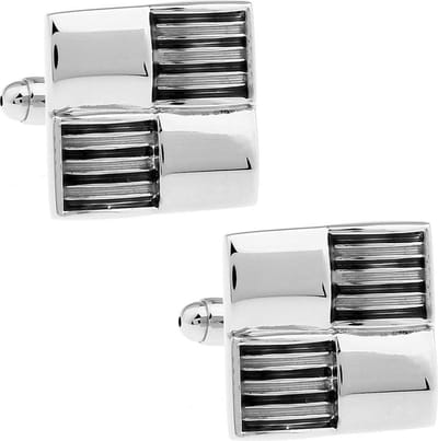 Amanto Manchetknopen Arres - 316L Staal - Vierkant - ∅17mm