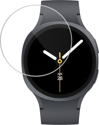 Screenprotector - Geschikt voor Samsung Galaxy Watch 8 (40 mm) - Sterk & Shockproof - Tempered Glass - Beschermglas Screen Cover - Gehard Glas - Bescherm Protector voor Smartwatch