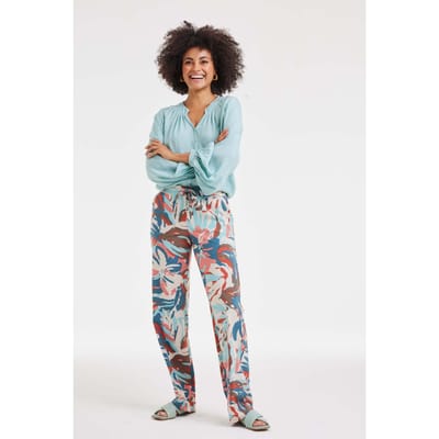 DIDI Travel Pants Falcon Wonderful Print Maat: 36 | Pantalons Outlet | Dames | Blauw