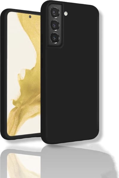oTronica Hoesje Geschikt Voor Samsung Galaxy S22 backcover liquid siliconen hoesje - Zwart