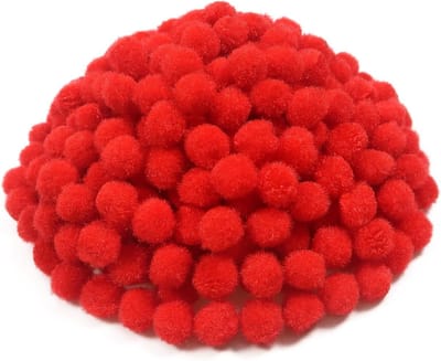300 Stuks 1cm Mini Pompoms - Fluffy Pompoms Ballen voor DIY Knutselprojecten en Decoraties
